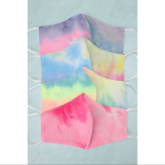 Hannah Beury Accessories - Tie Dye Face Masks 4 Pack